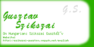 gusztav szikszai business card